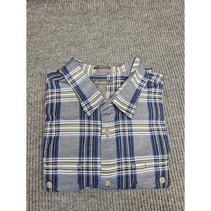 Mens 2XL Eddie Bauer‎ Short Sleeve Button Down Double Pocket Shirt